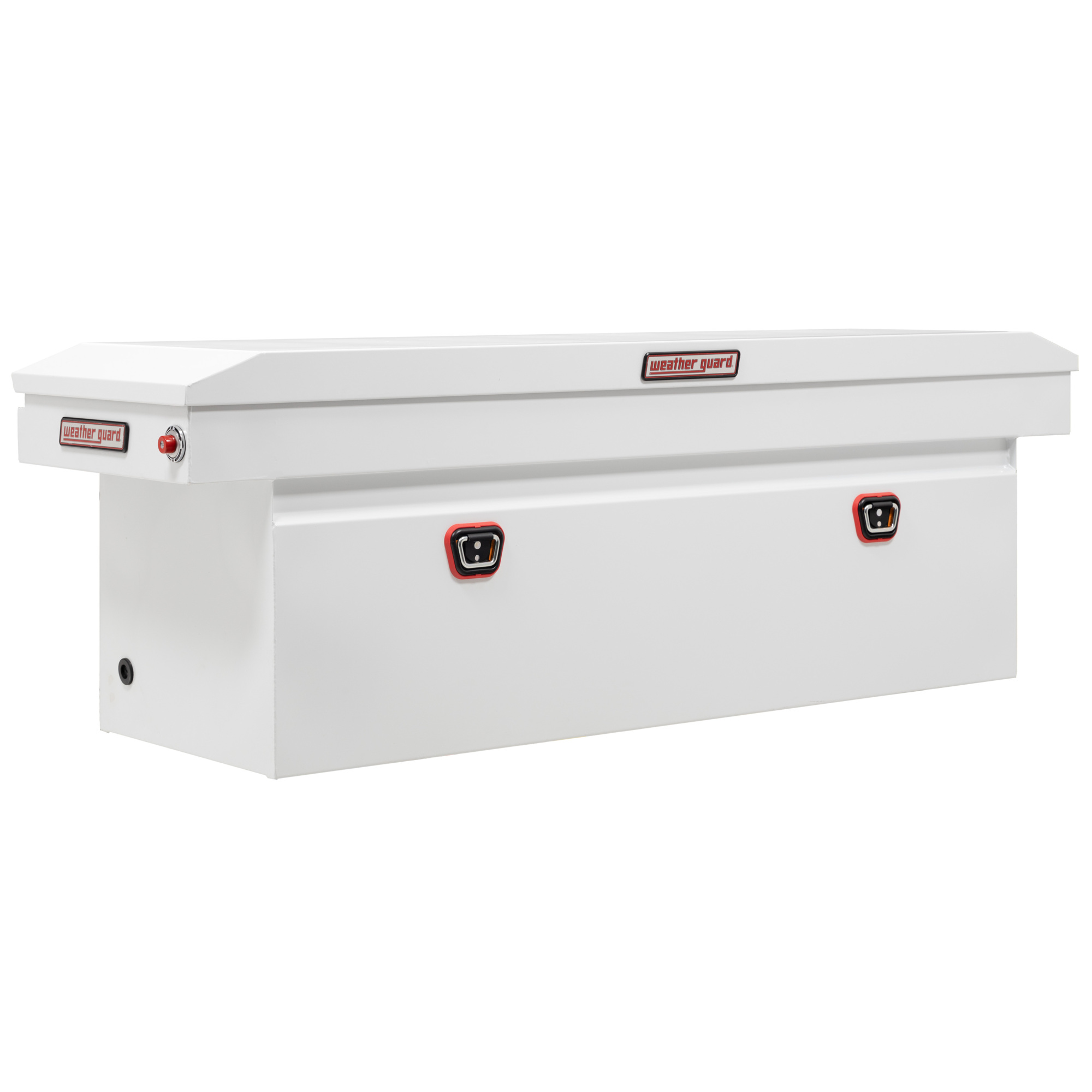 Weather Guard, 71.5in. Saddle Box, Width 72 in, Material Steel, Color Finish Glossy White, Model# 128-3-03